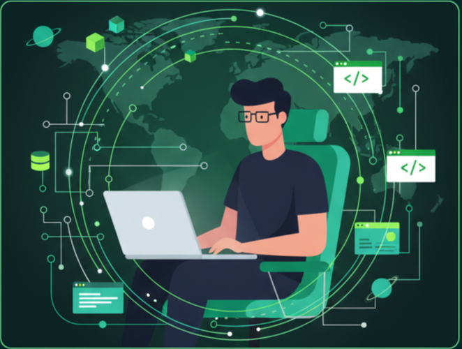 Ilustración de Desarrollo Web